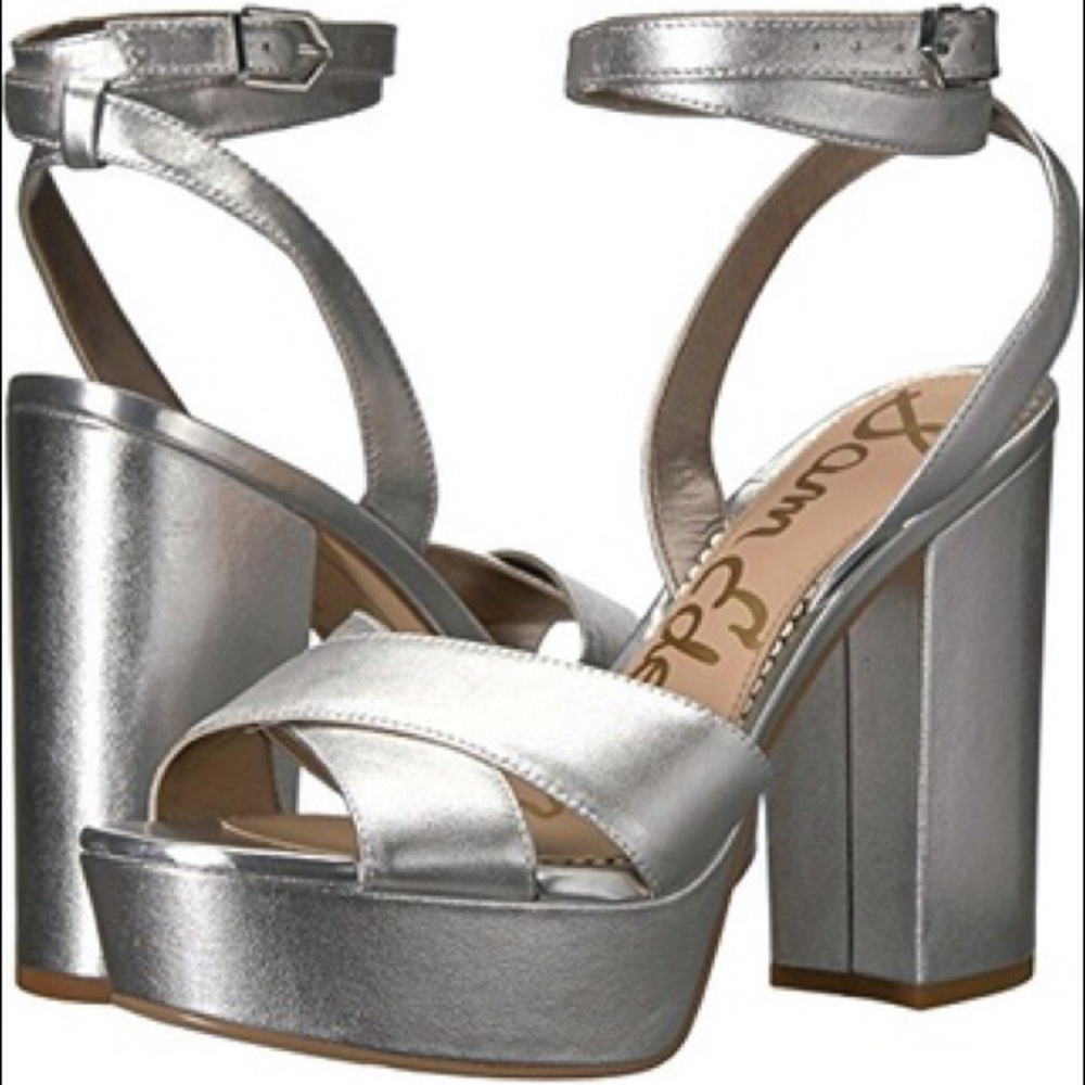 Sam Edelman Mara Silver platform size 6 1/2